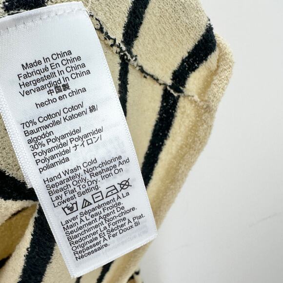 J.Crew Cropped Boucle Rollneck Sweater Striped Cotton Blend Nautical XXL NWT - Picture 9 of 13